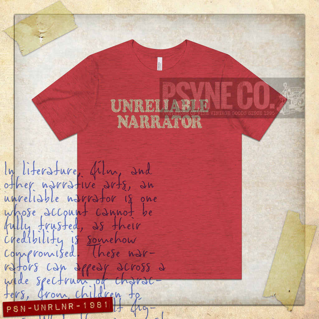 Unreliable Narrator 1981 Vintage Men's T-Shirt