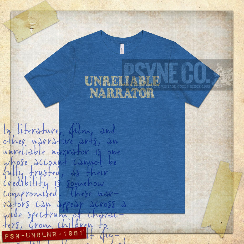 Unreliable Narrator 1981 Vintage Men's T-Shirt