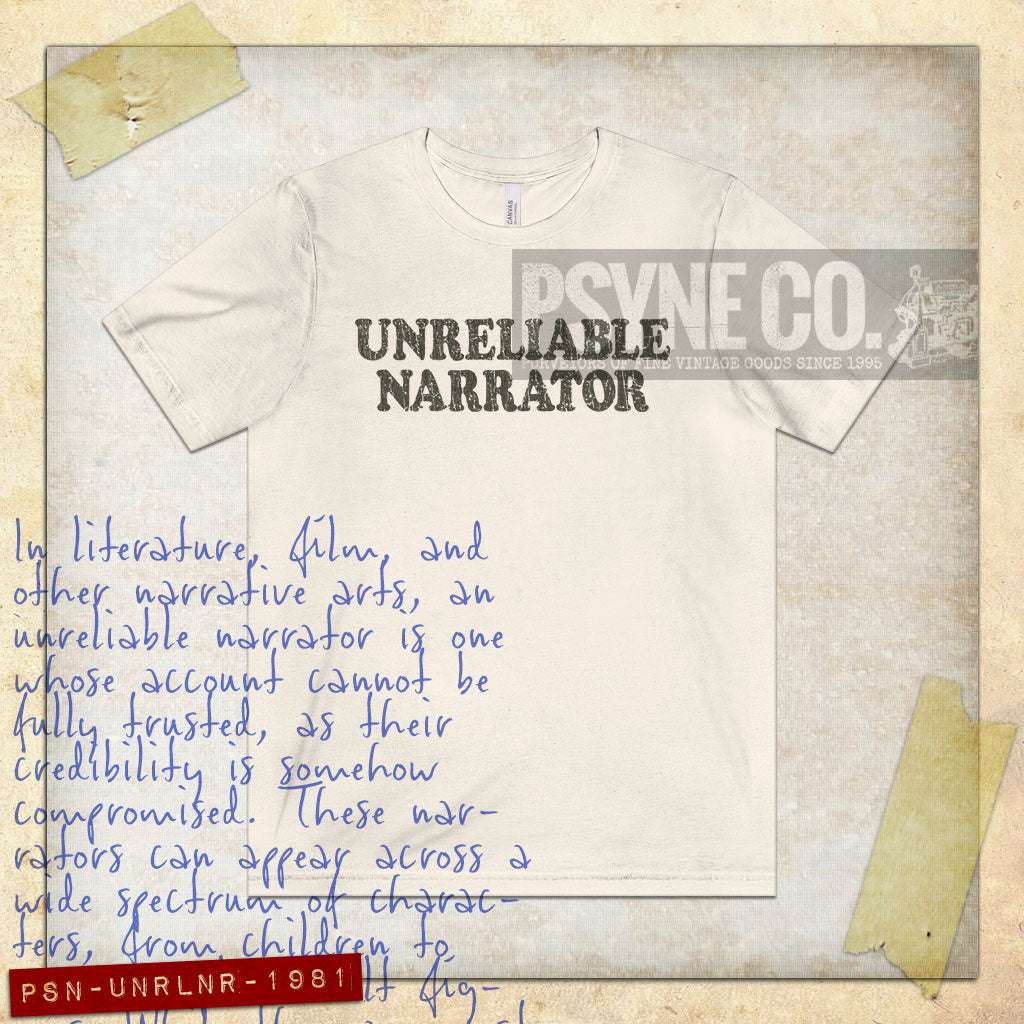 Unreliable Narrator 1981 Vintage Men's T-Shirt