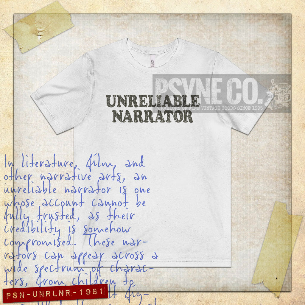 Unreliable Narrator 1981 Vintage Men's T-Shirt