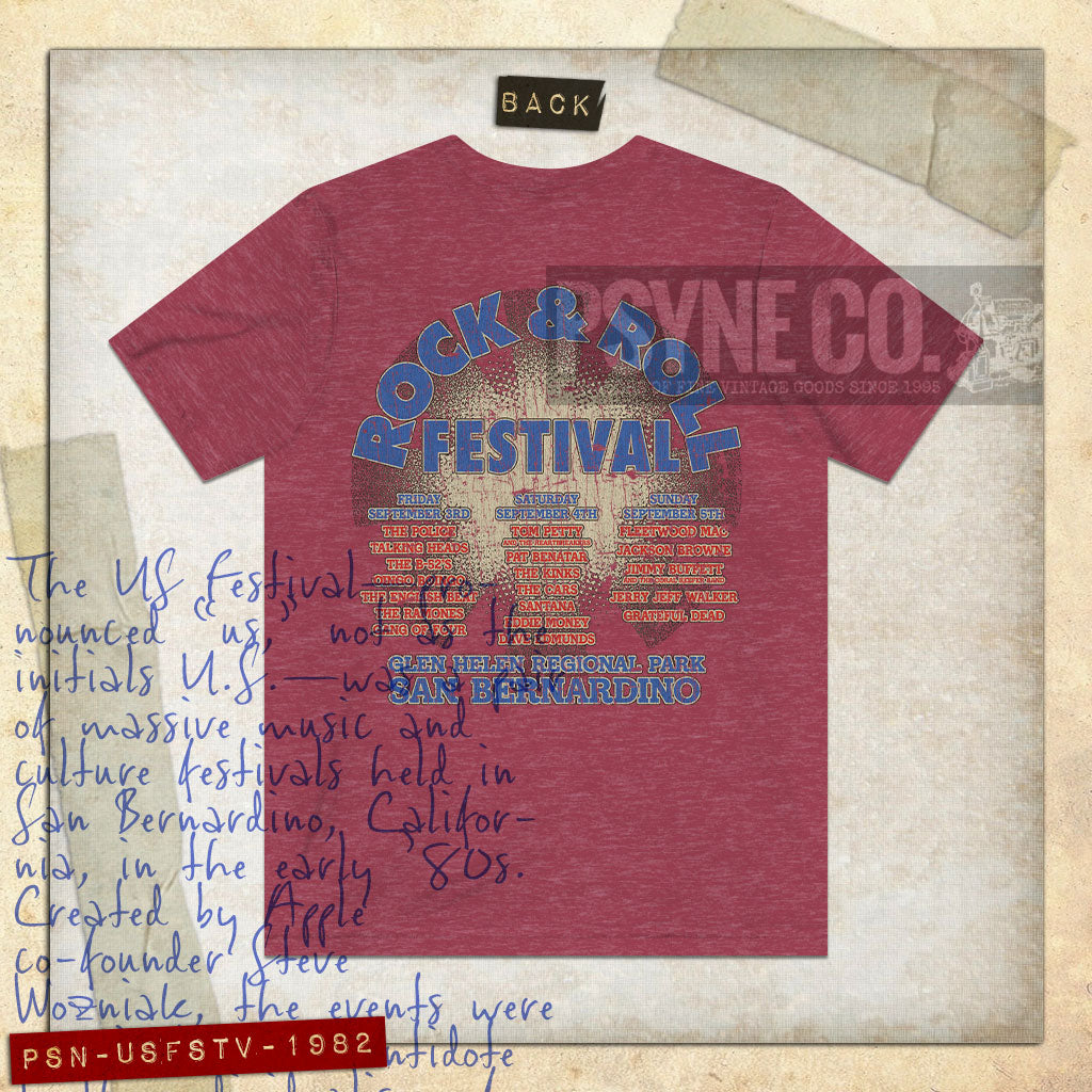 US Festival 1982 F/B Vintage Men’s T-Shirt