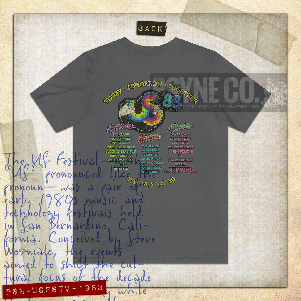 US Festival 1983 F/B Vintage Men's T-Shirt
