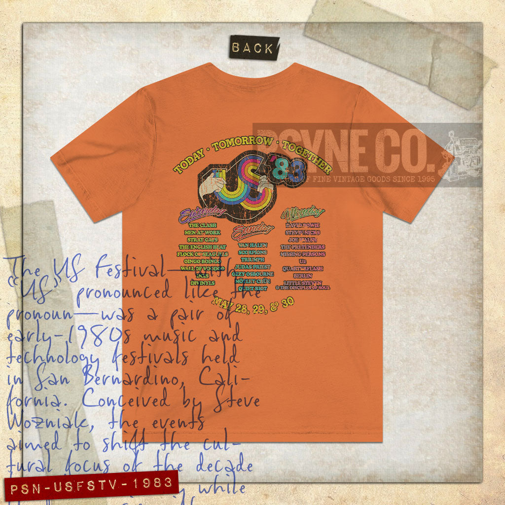US Festival 1983 F/B Vintage Men's T-Shirt
