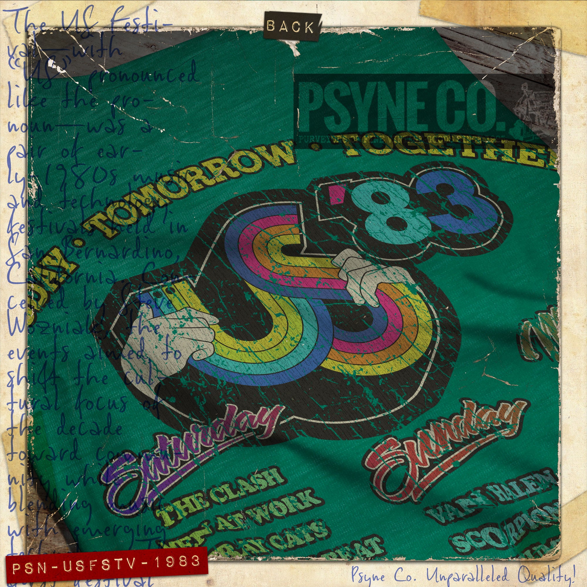 US Festival 1983 F/B Vintage Men's T-Shirt