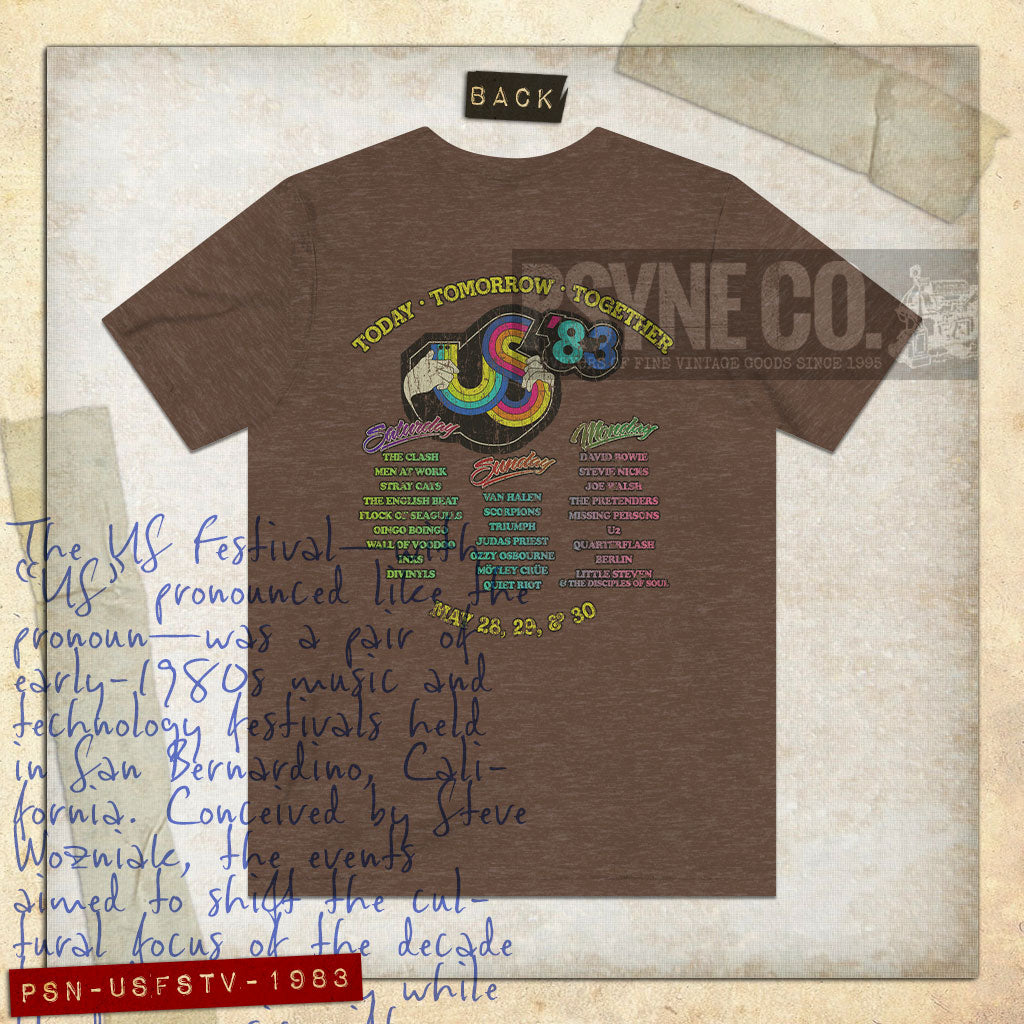 US Festival 1983 F/B Vintage Men's T-Shirt