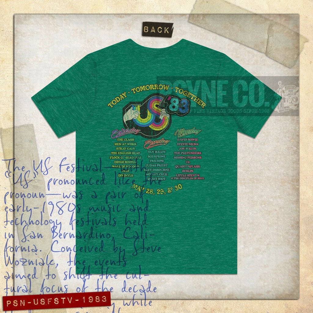 US Festival 1983 F/B Vintage Men's T-Shirt