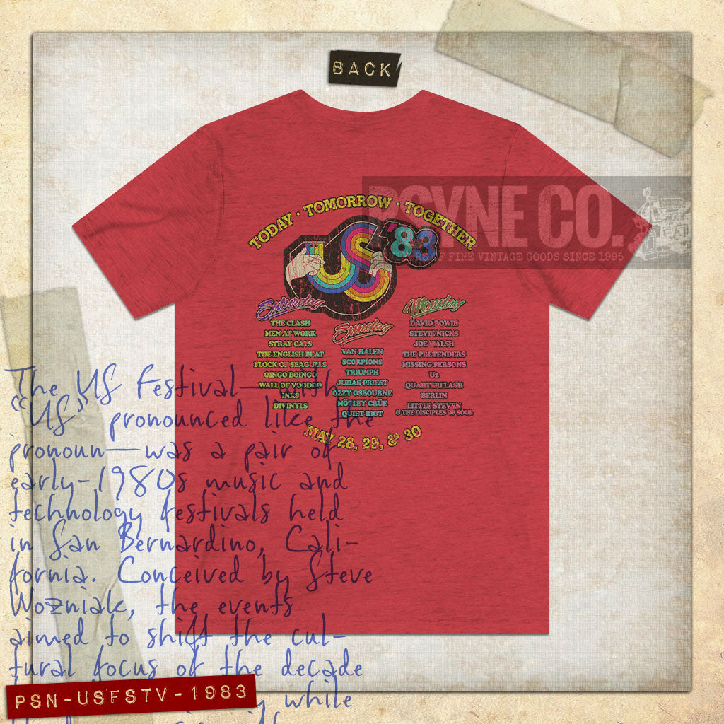 US Festival 1983 F/B Vintage Men's T-Shirt
