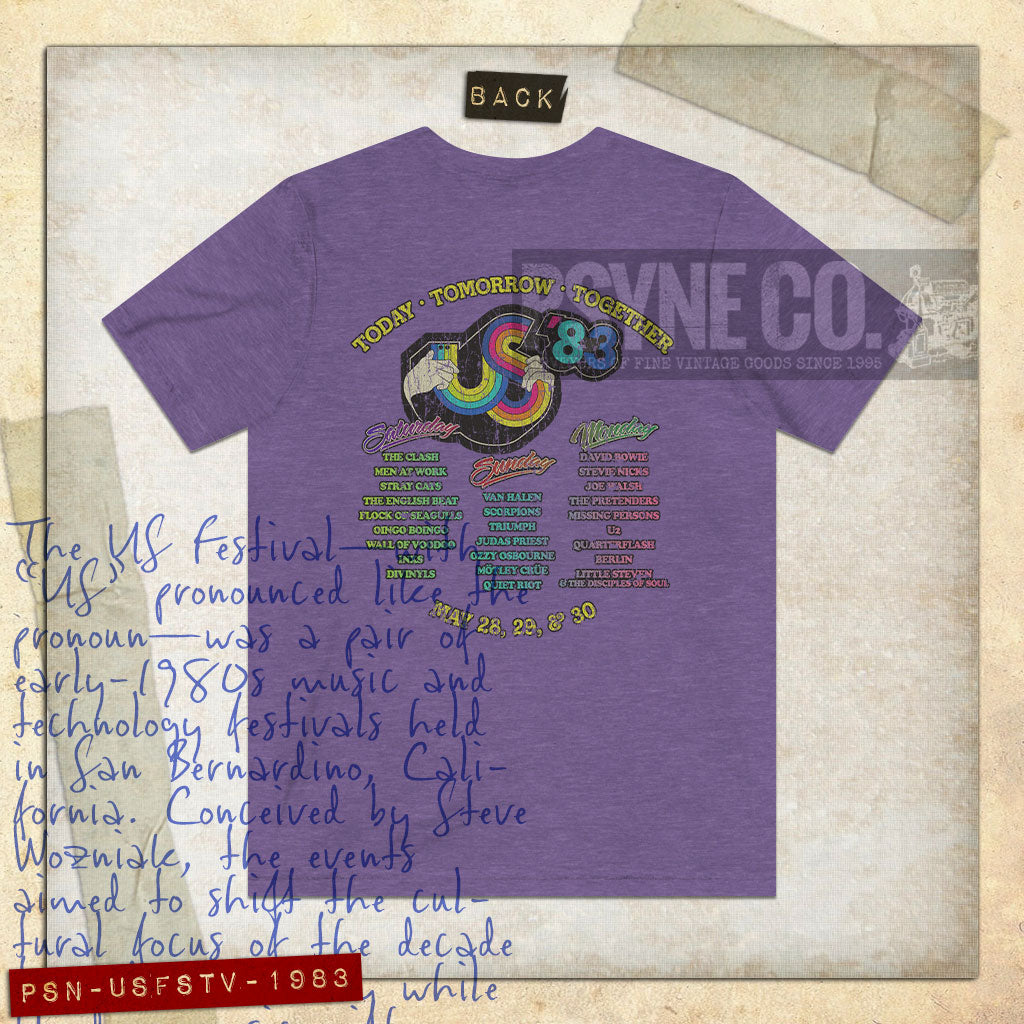 US Festival 1983 F/B Vintage Men's T-Shirt