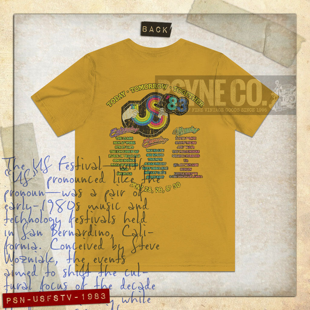 US Festival 1983 F/B Vintage Men's T-Shirt