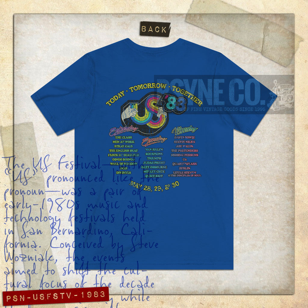 US Festival 1983 F/B Vintage Men's T-Shirt
