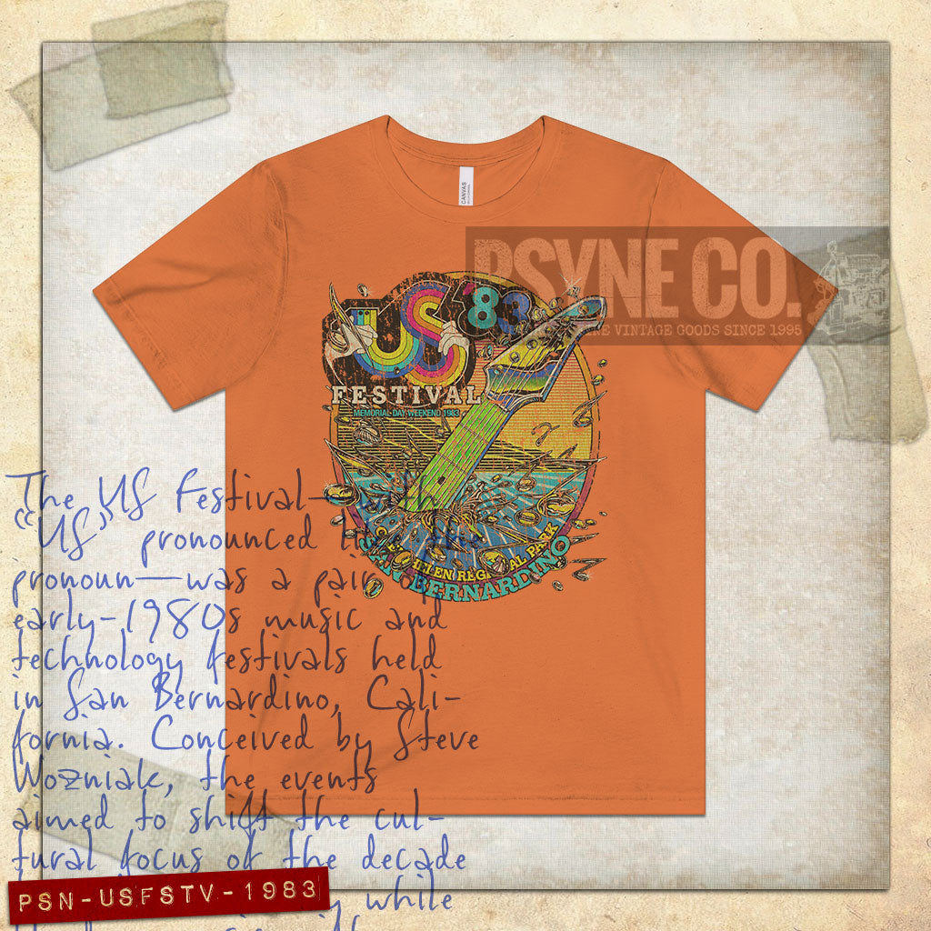 US Festival 1983 F/B Vintage Men's T-Shirt