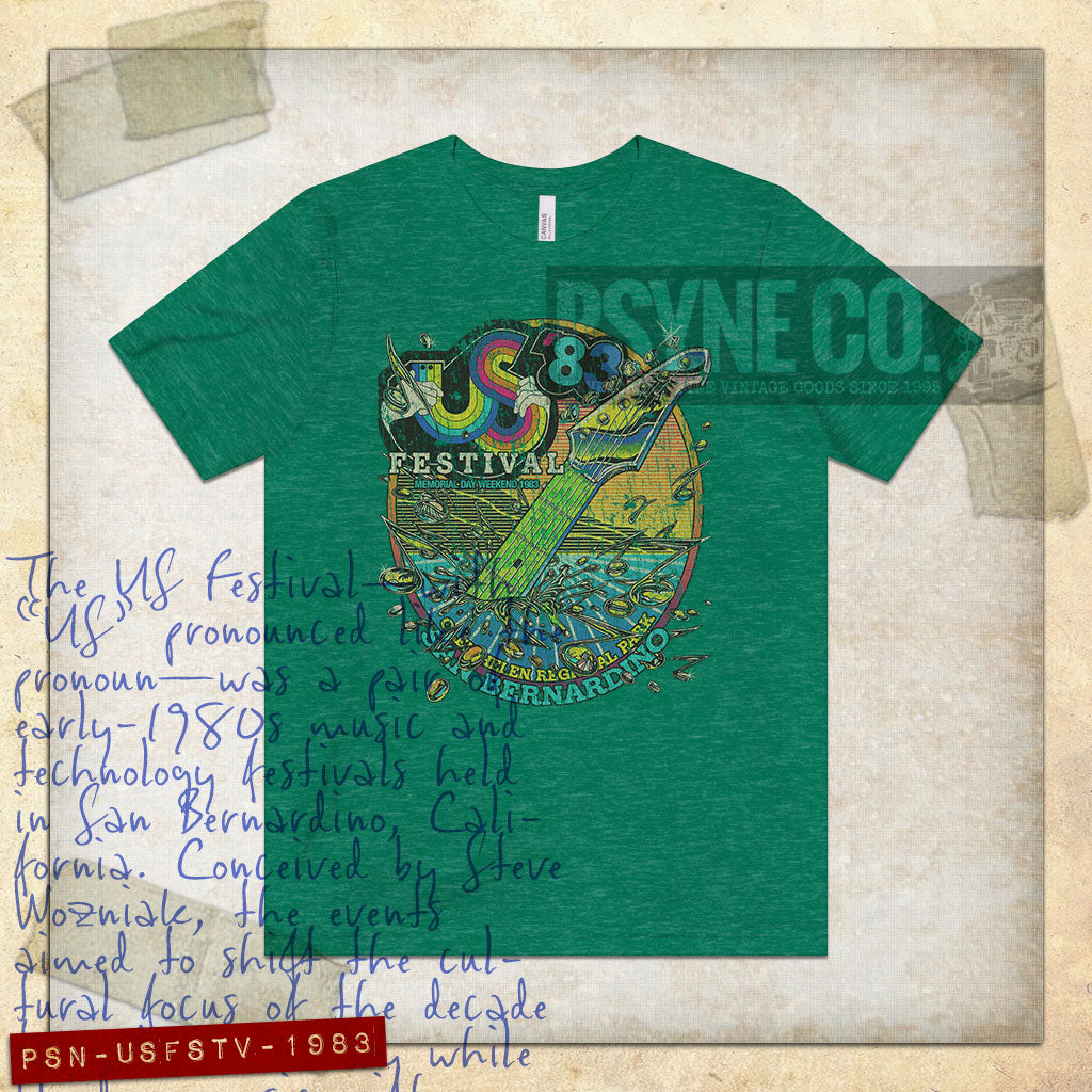 US Festival 1983 F/B Vintage Men's T-Shirt