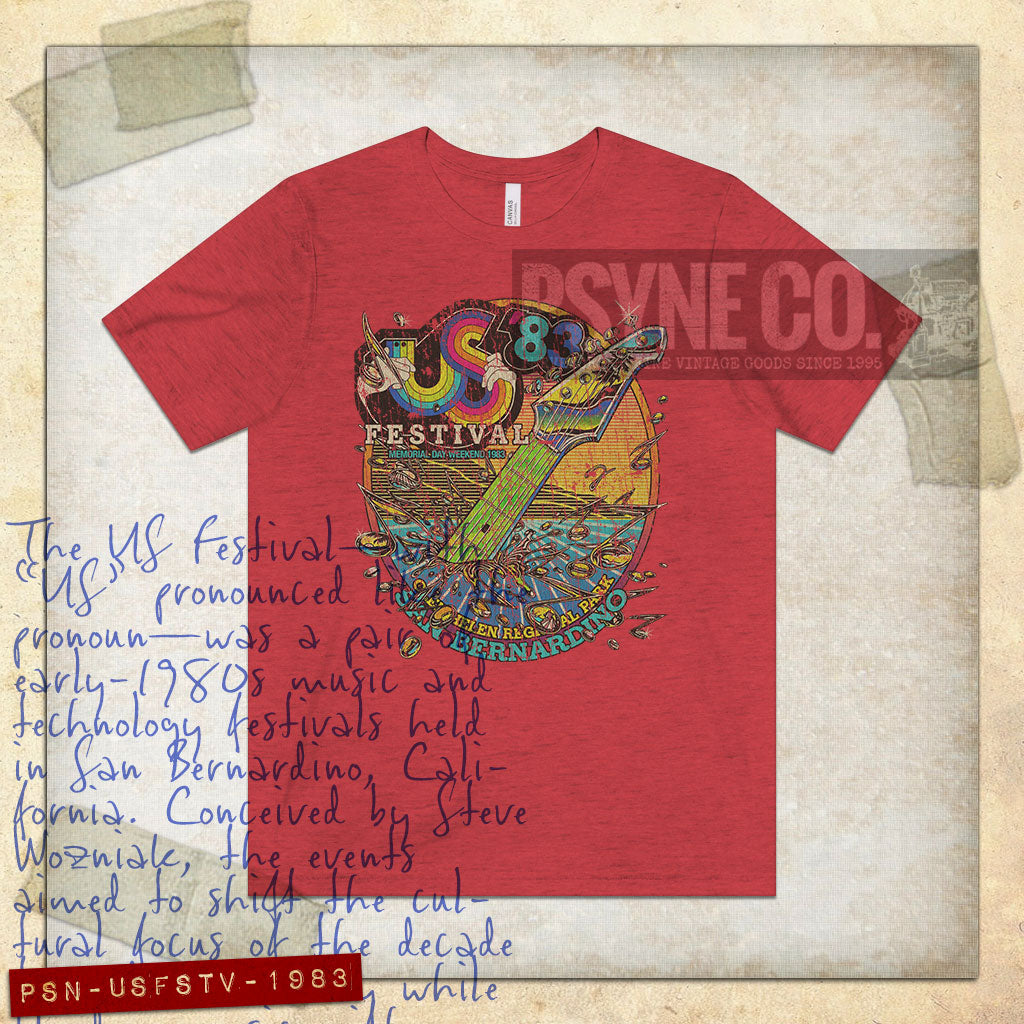 US Festival 1983 F/B Vintage Men's T-Shirt