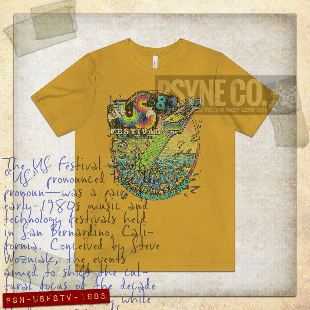 US Festival 1983 F/B Vintage Men's T-Shirt