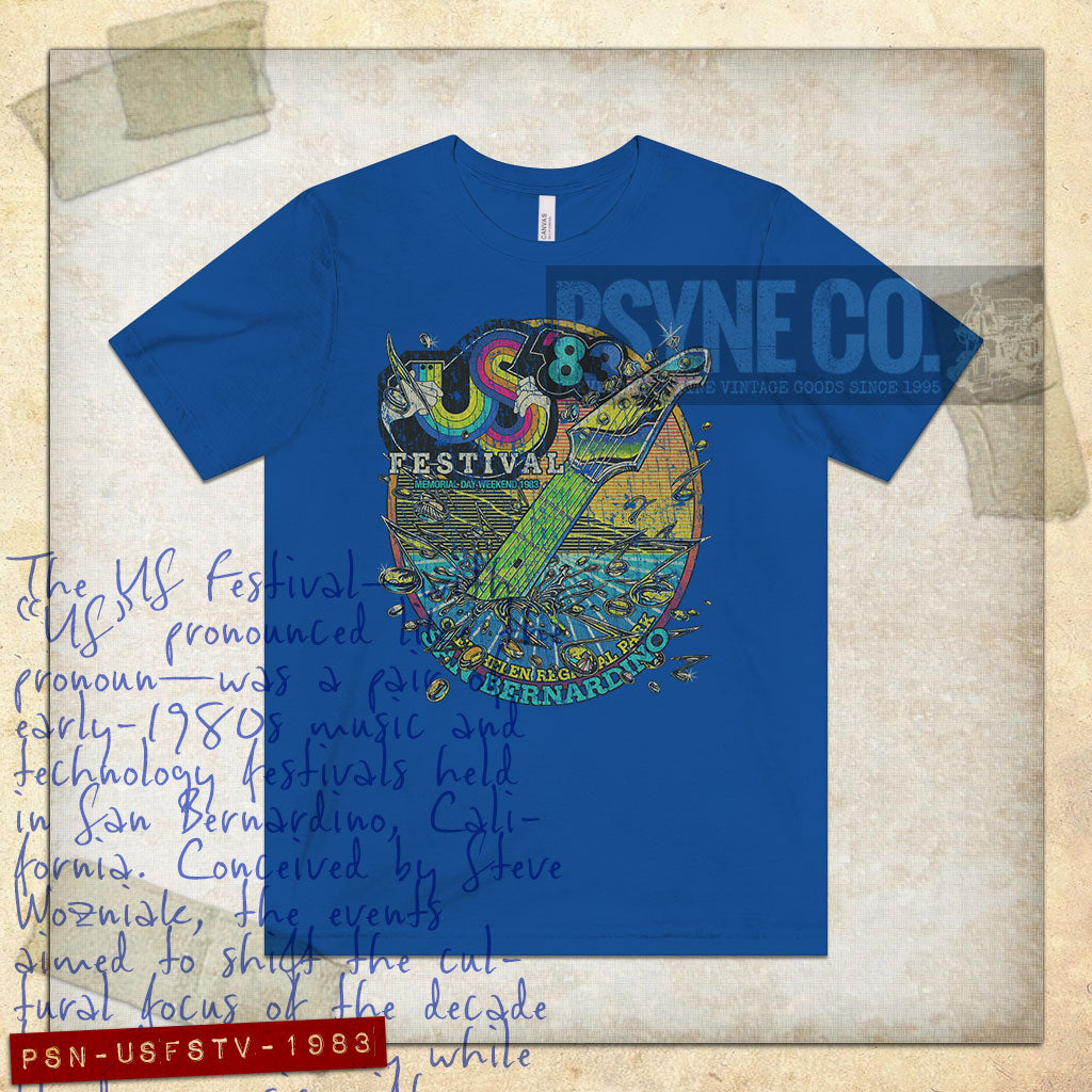 US Festival 1983 F/B Vintage Men's T-Shirt
