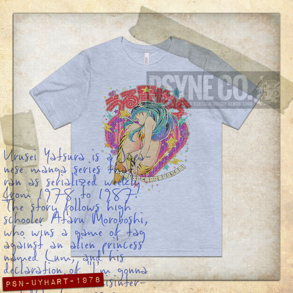 Urusei Yatsura Heart 1978 Vintage Men's T-Shirt
