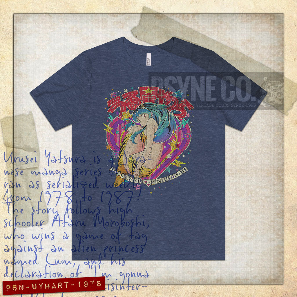 Urusei Yatsura Heart 1978 Vintage Men's T-Shirt