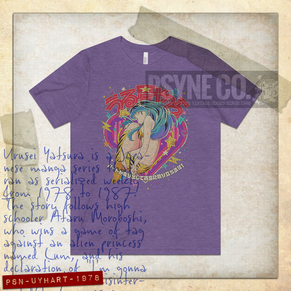 Urusei Yatsura Heart 1978 Vintage Men's T-Shirt