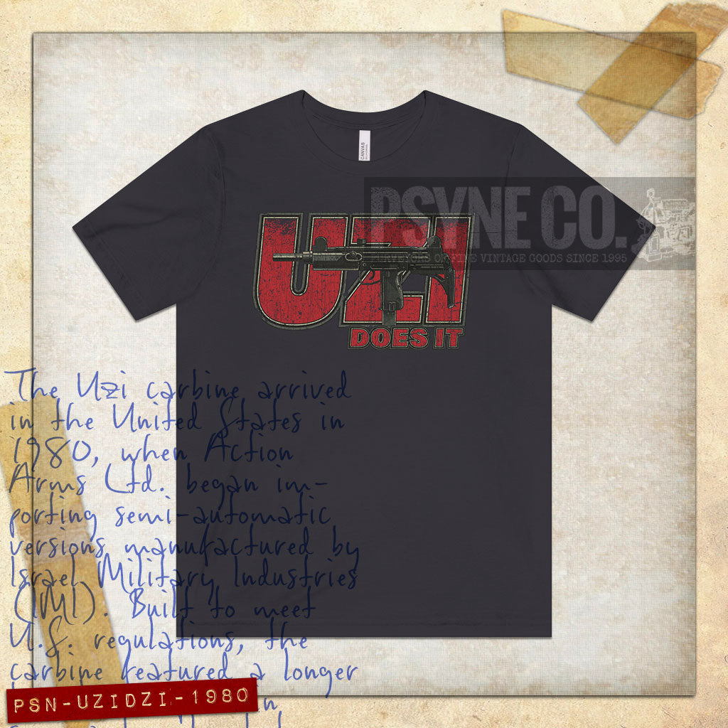 Uzi Does It 1980 Vintage Men's T-Shirt