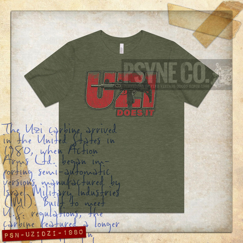 Uzi Does It 1980 Vintage Men's T-Shirt