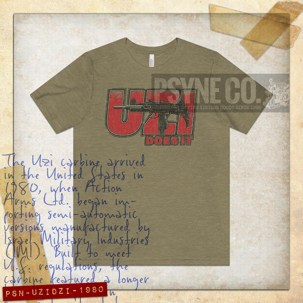 Uzi Does It 1980 Vintage Men's T-Shirt