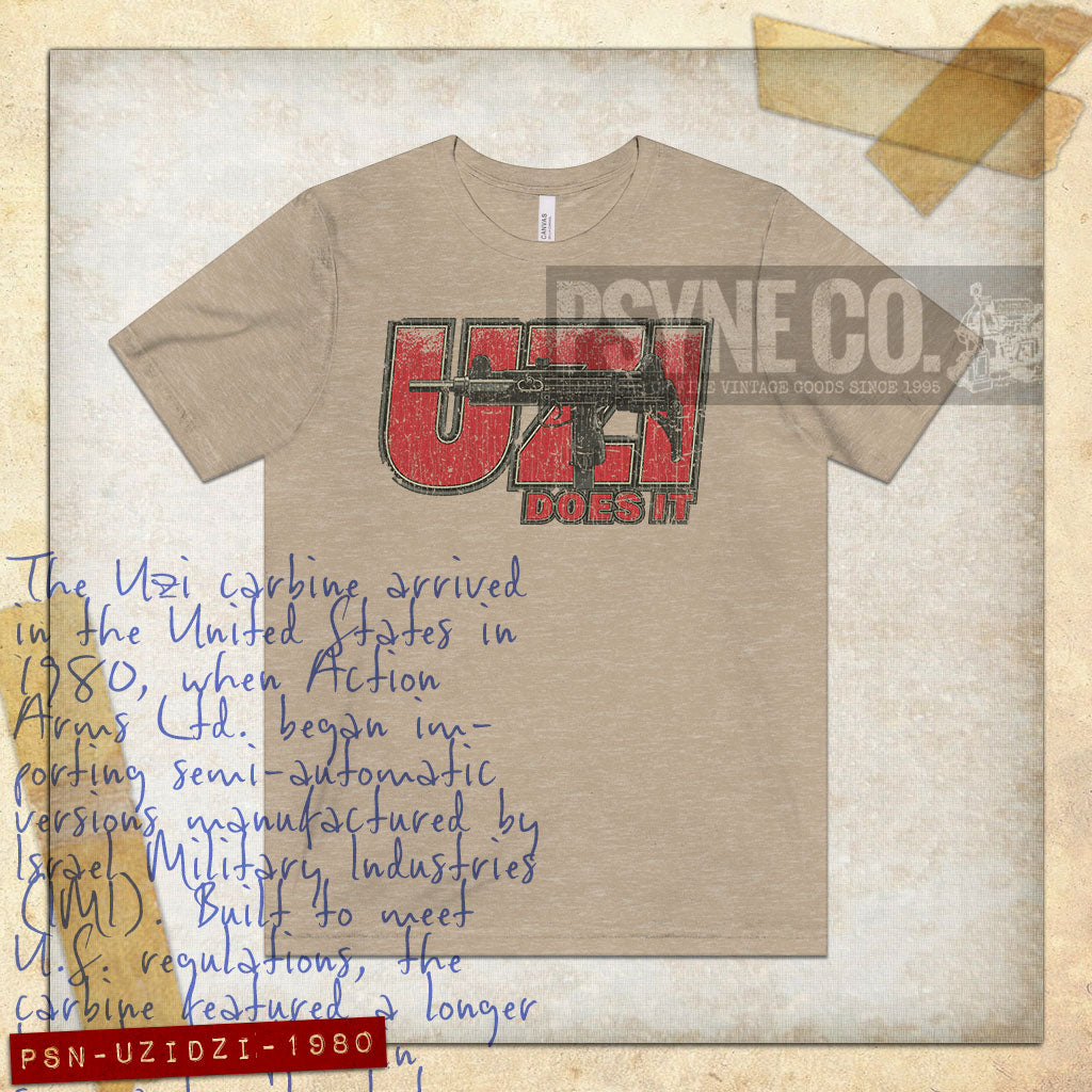 Uzi Does It 1980 Vintage Men's T-Shirt