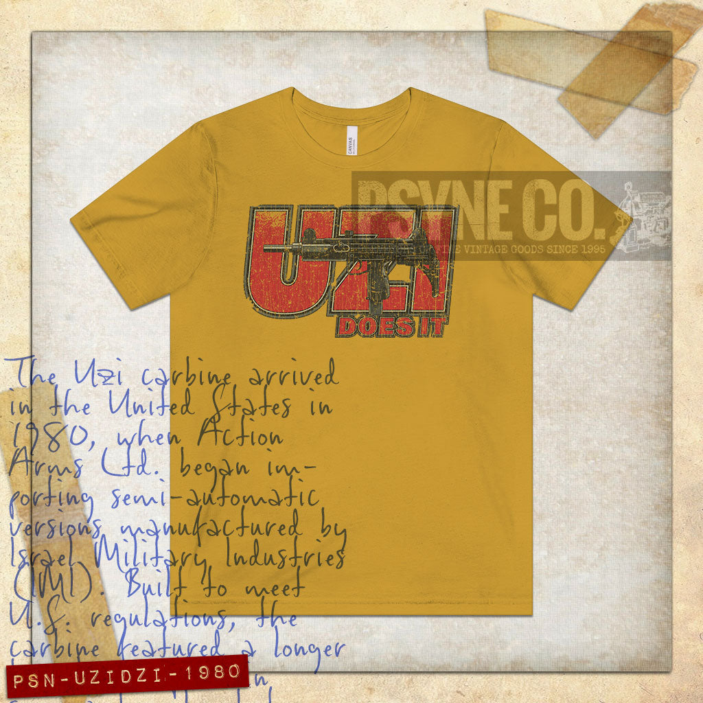 Uzi Does It 1980 Vintage Men's T-Shirt