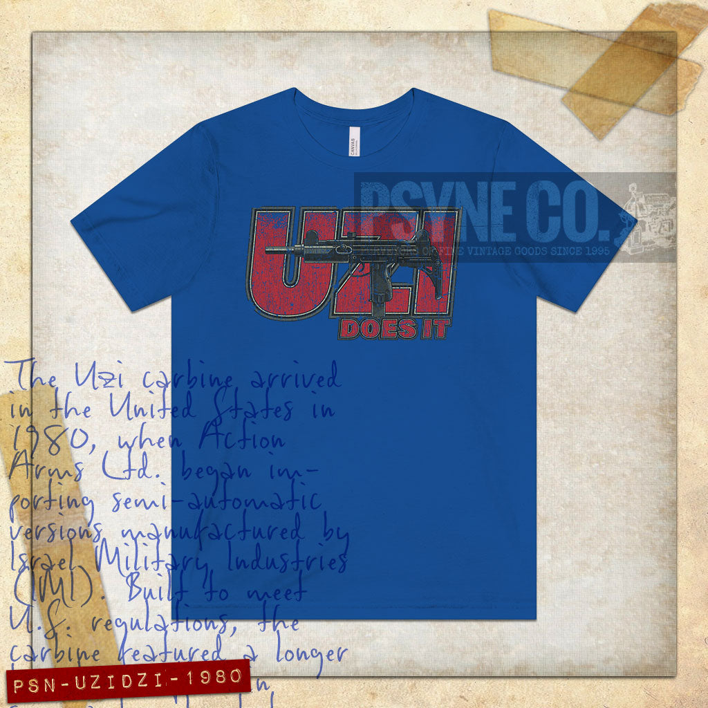 Uzi Does It 1980 Vintage Men's T-Shirt