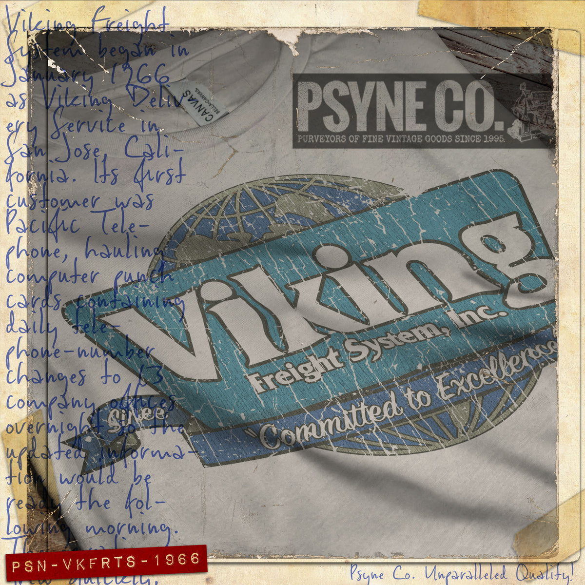 Viking Freight System 1966 Vintage Men's T-Shirt
