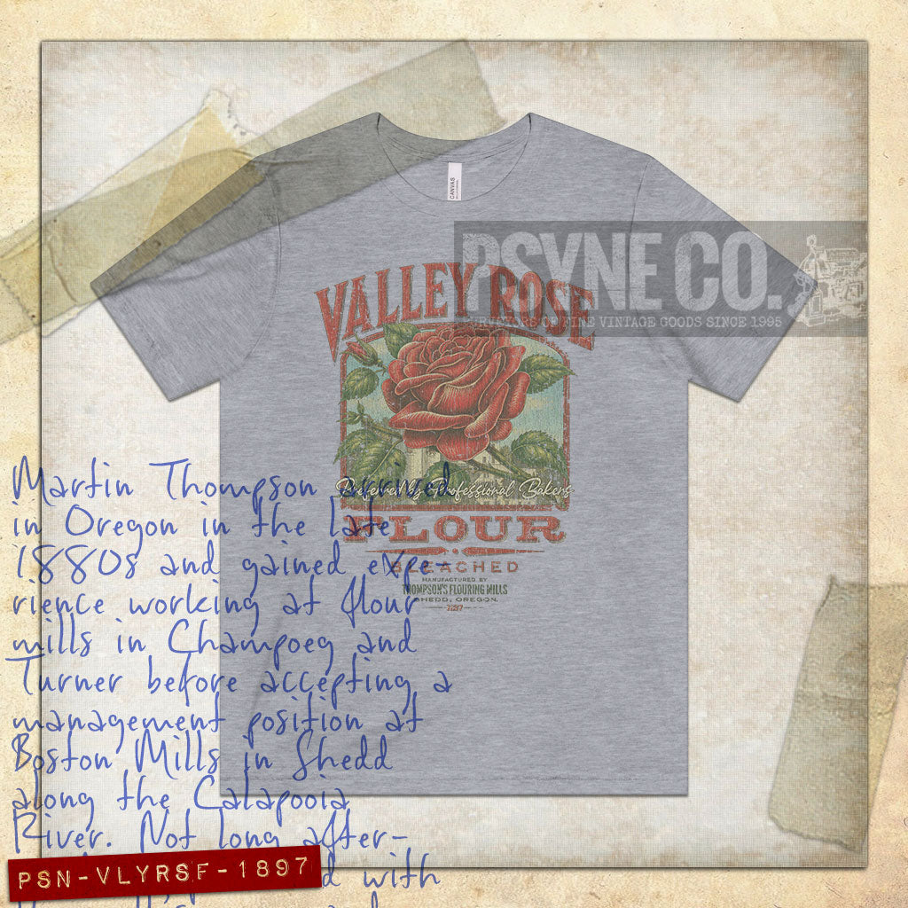 Valley Rose Flour 1897 Vintage Men’s T-Shirt
