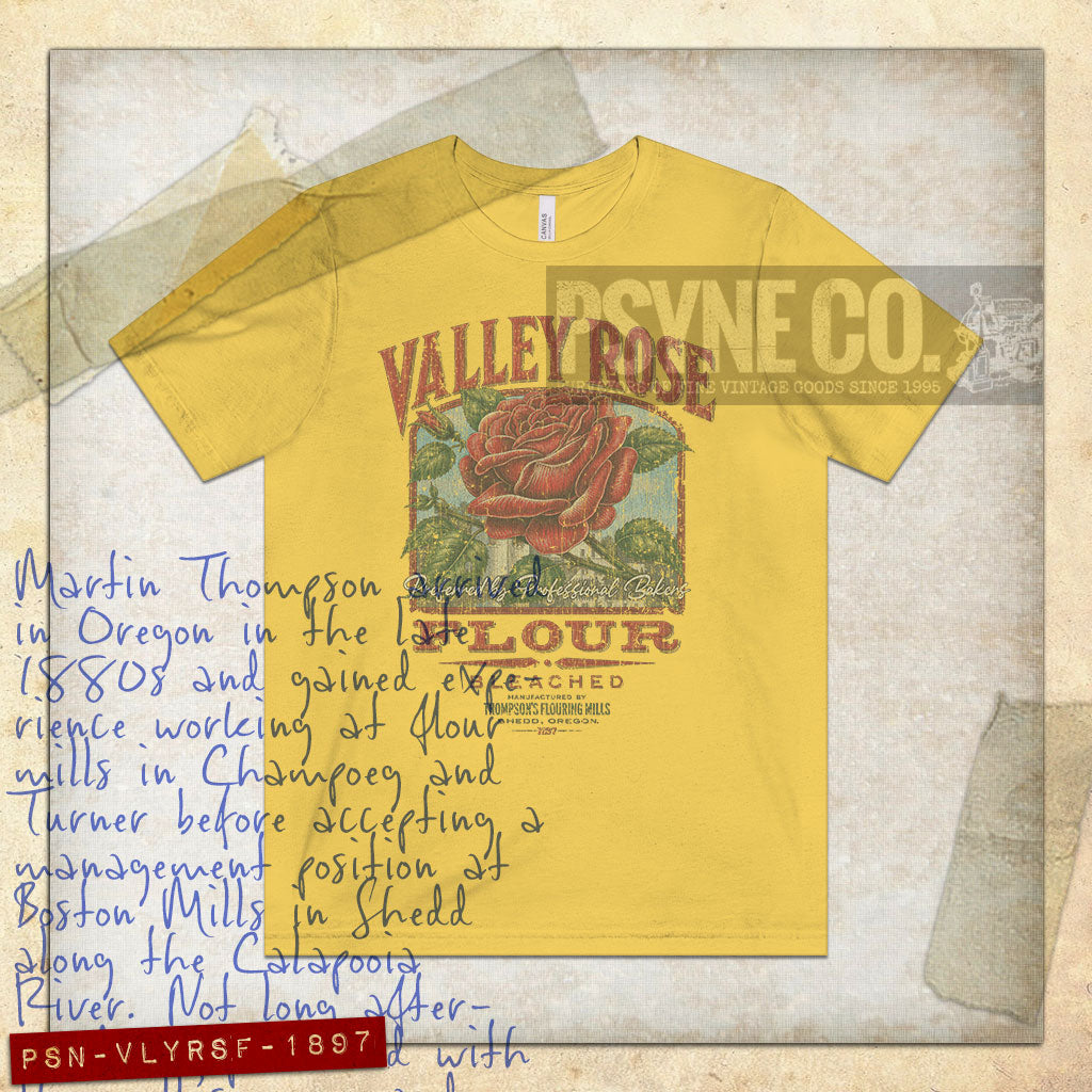 Valley Rose Flour 1897 Vintage Men’s T-Shirt