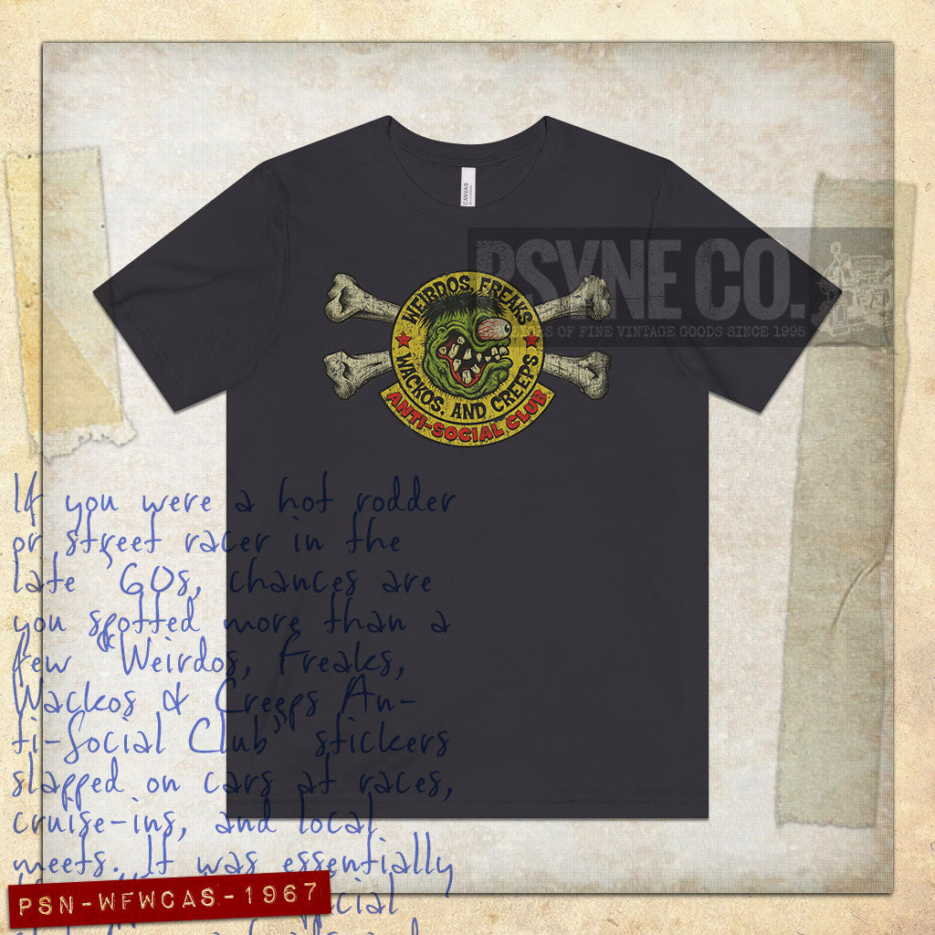 Weirdos, Freaks, Wackos, and Creeps Anti-Social Club 1967 Vintage Men's T-Shirt