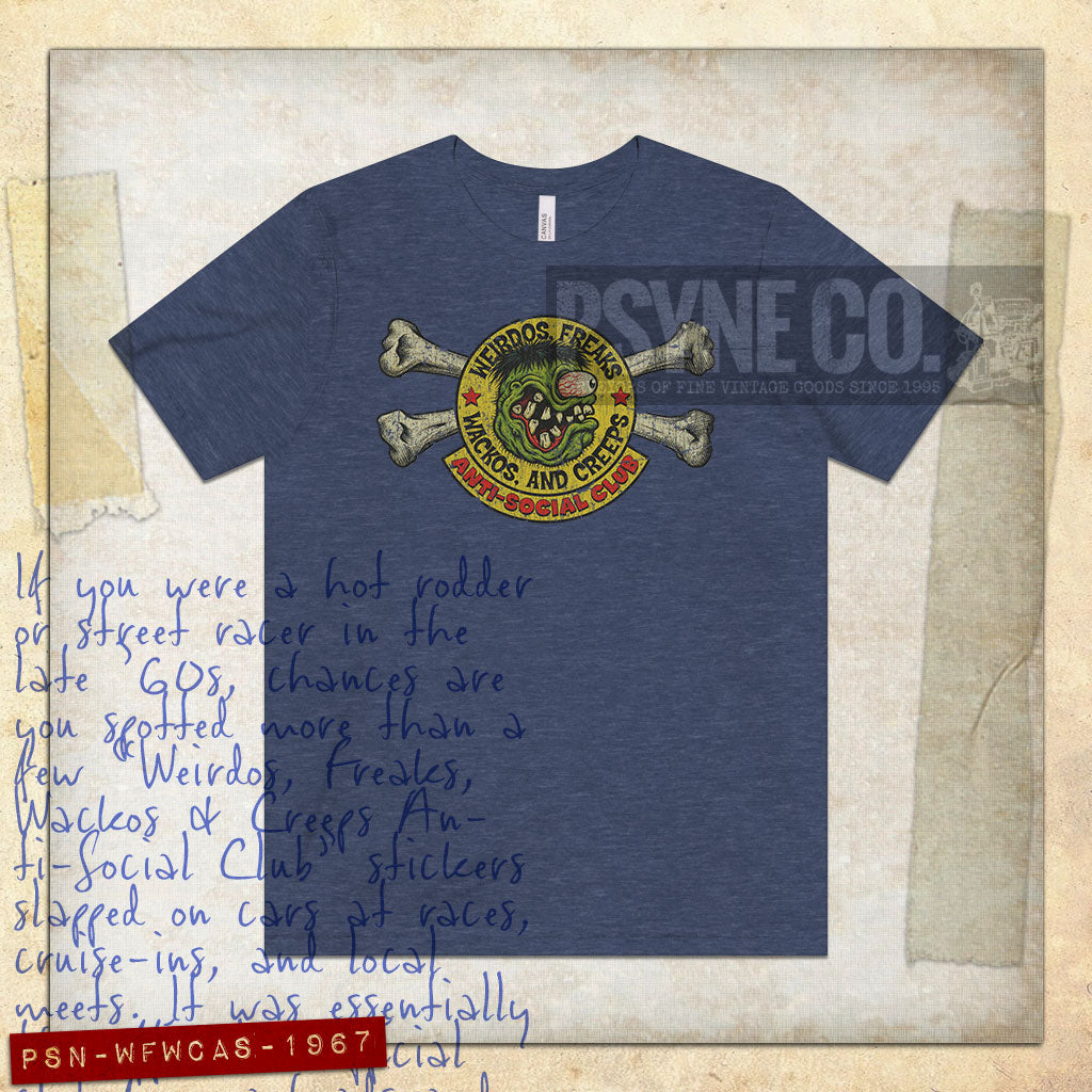 Weirdos, Freaks, Wackos, and Creeps Anti-Social Club 1967 Vintage Men's T-Shirt