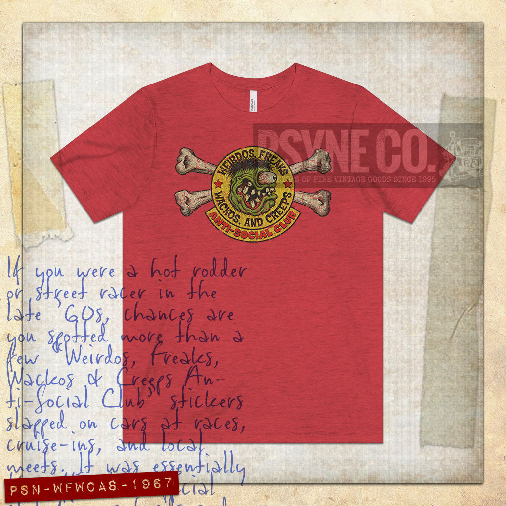 Weirdos, Freaks, Wackos, and Creeps Anti-Social Club 1967 Vintage Men's T-Shirt