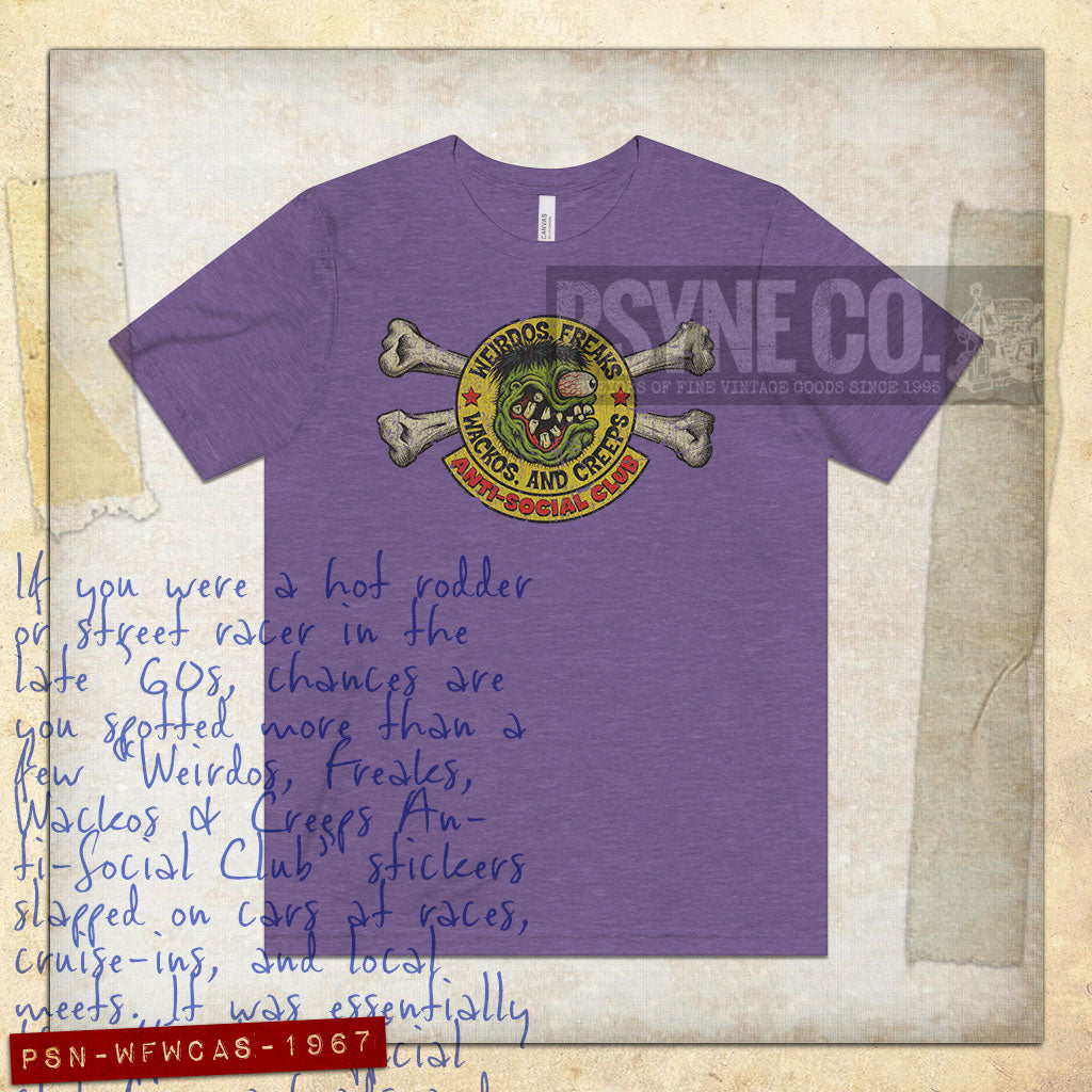 Weirdos, Freaks, Wackos, and Creeps Anti-Social Club 1967 Vintage Men's T-Shirt