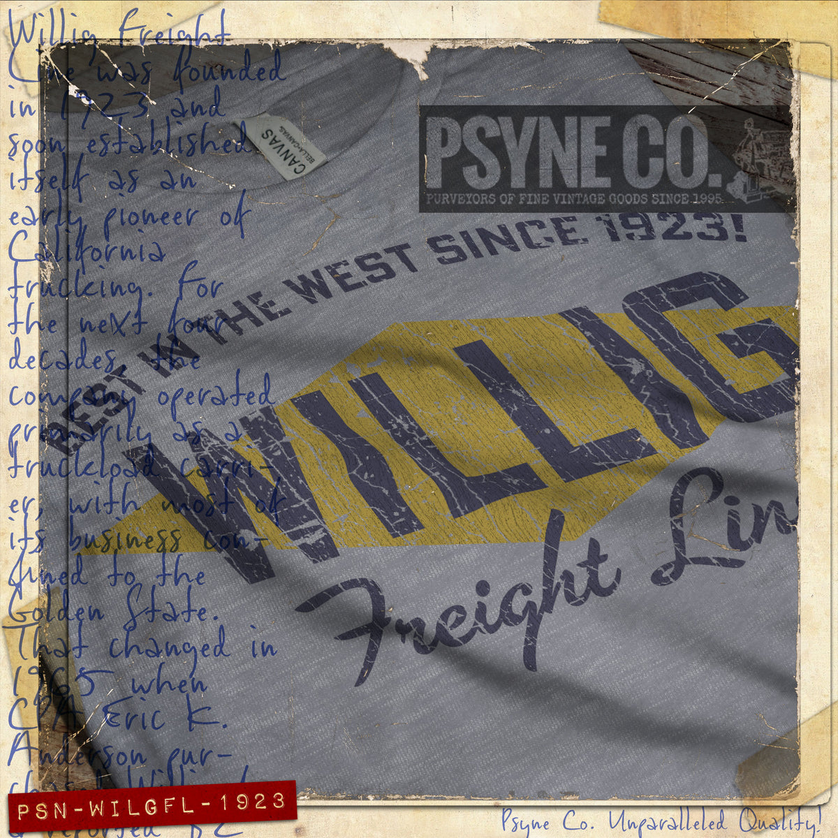 Willig Freight Lines 1923 Vintage Men's T-Shirt