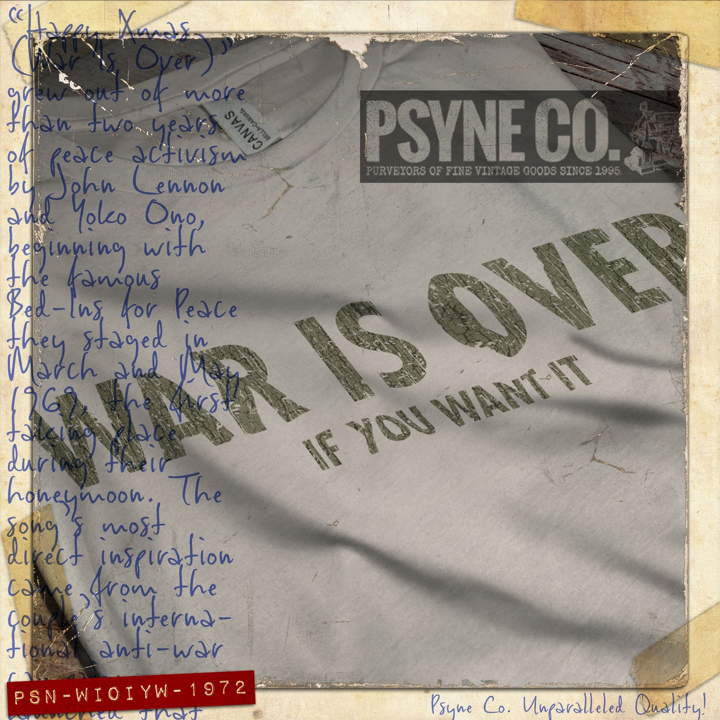 War Is Over 1972 Vintage Men's T-Shirt