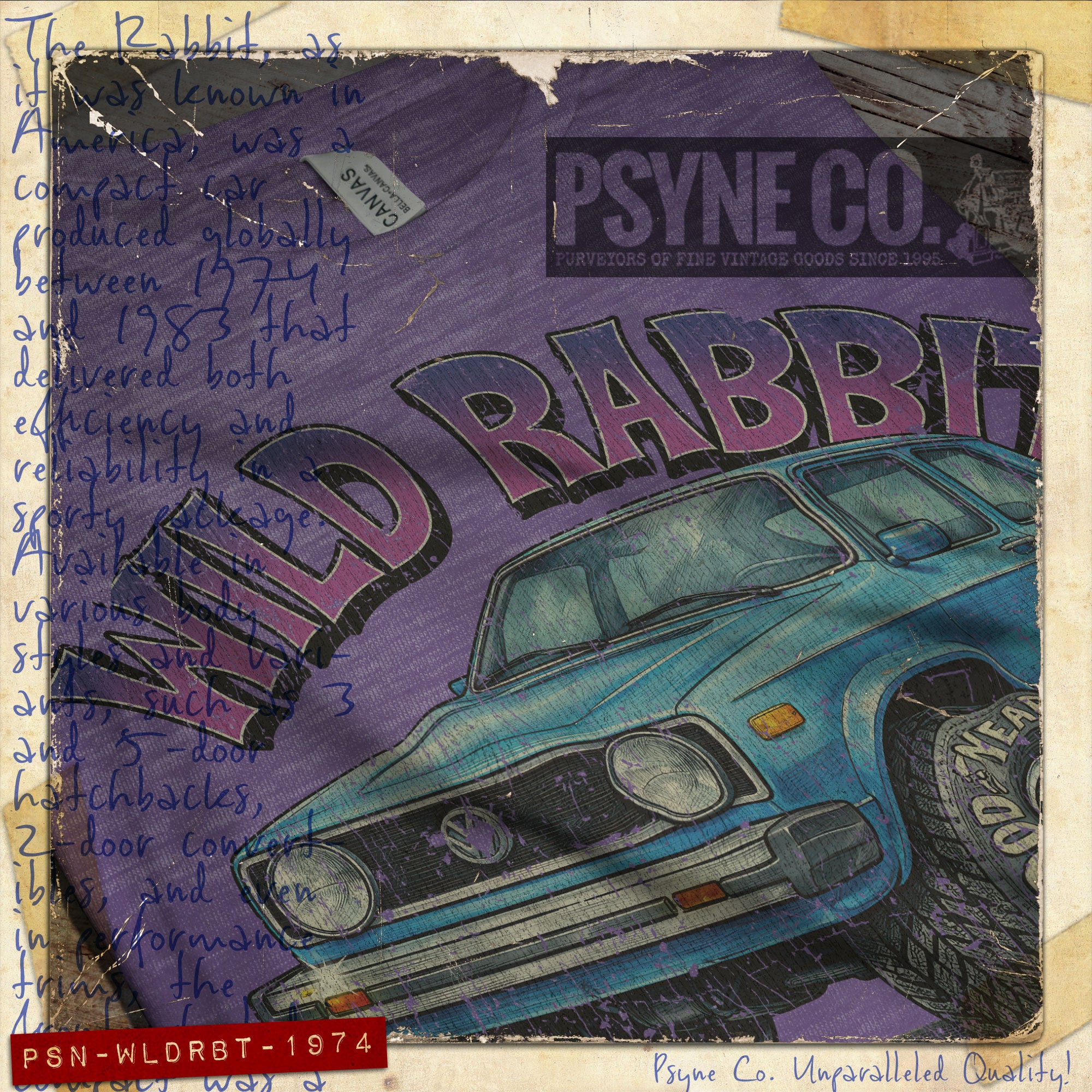Wild Rabbit 1974 Vintage Men's T-Shirt