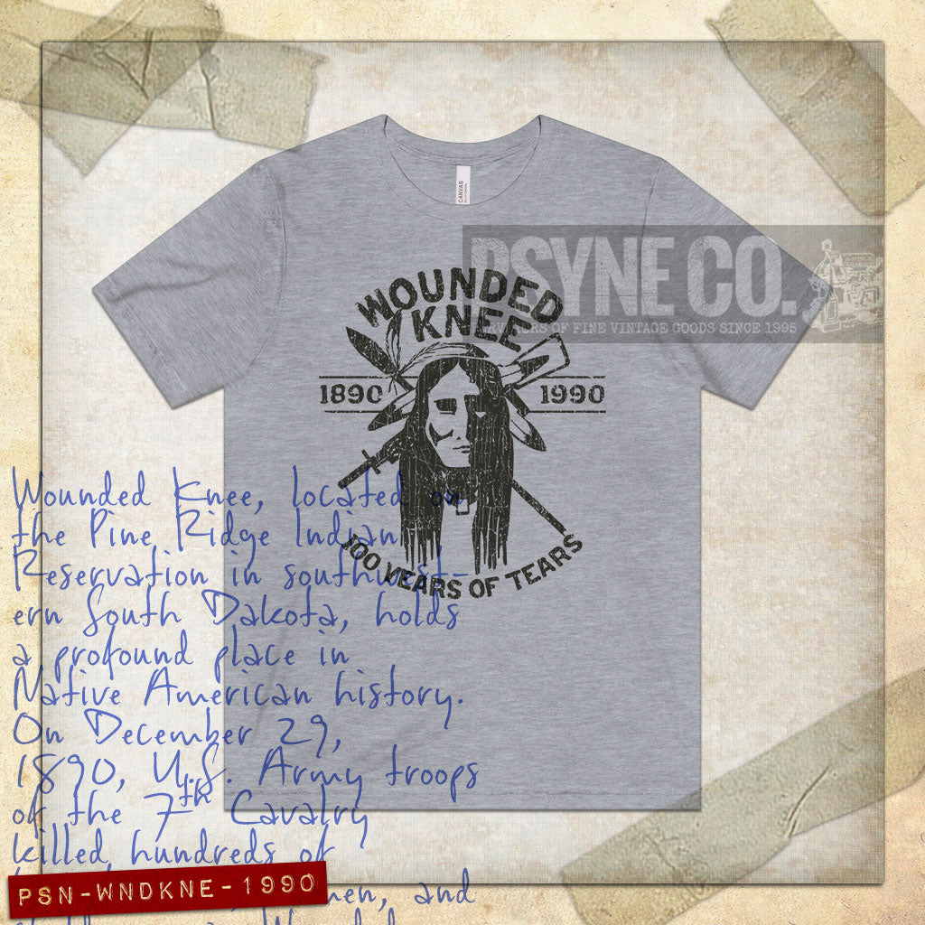 Wounded Knee 1890 - 1990 Vintage Men's T-Shirt
