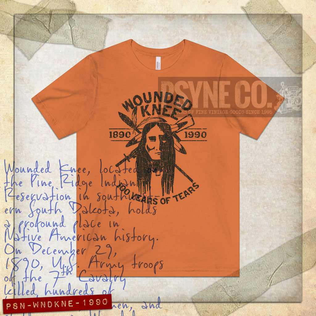 Wounded Knee 1890 - 1990 Vintage Men's T-Shirt