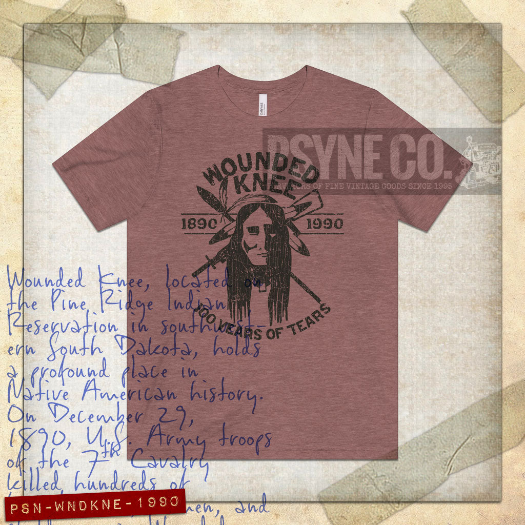 Wounded Knee 1890 - 1990 Vintage Men's T-Shirt