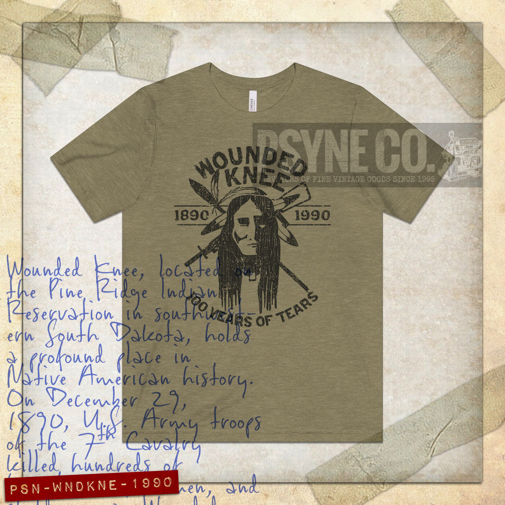 Wounded Knee 1890 - 1990 Vintage Men's T-Shirt