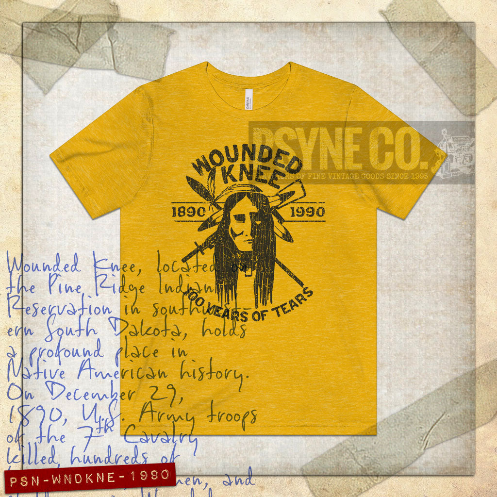 Wounded Knee 1890 - 1990 Vintage Men's T-Shirt