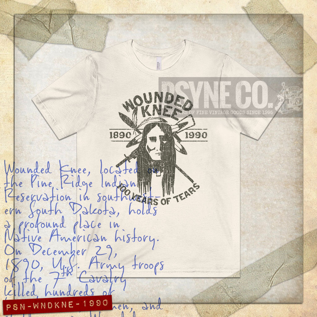 Wounded Knee 1890 - 1990 Vintage Men's T-Shirt