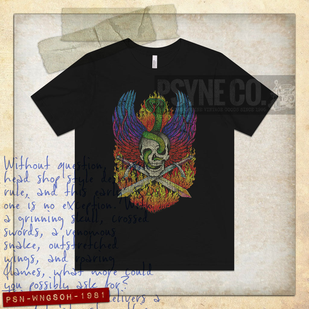 Wings of Hell 1981 Vintage Men's T-Shirt