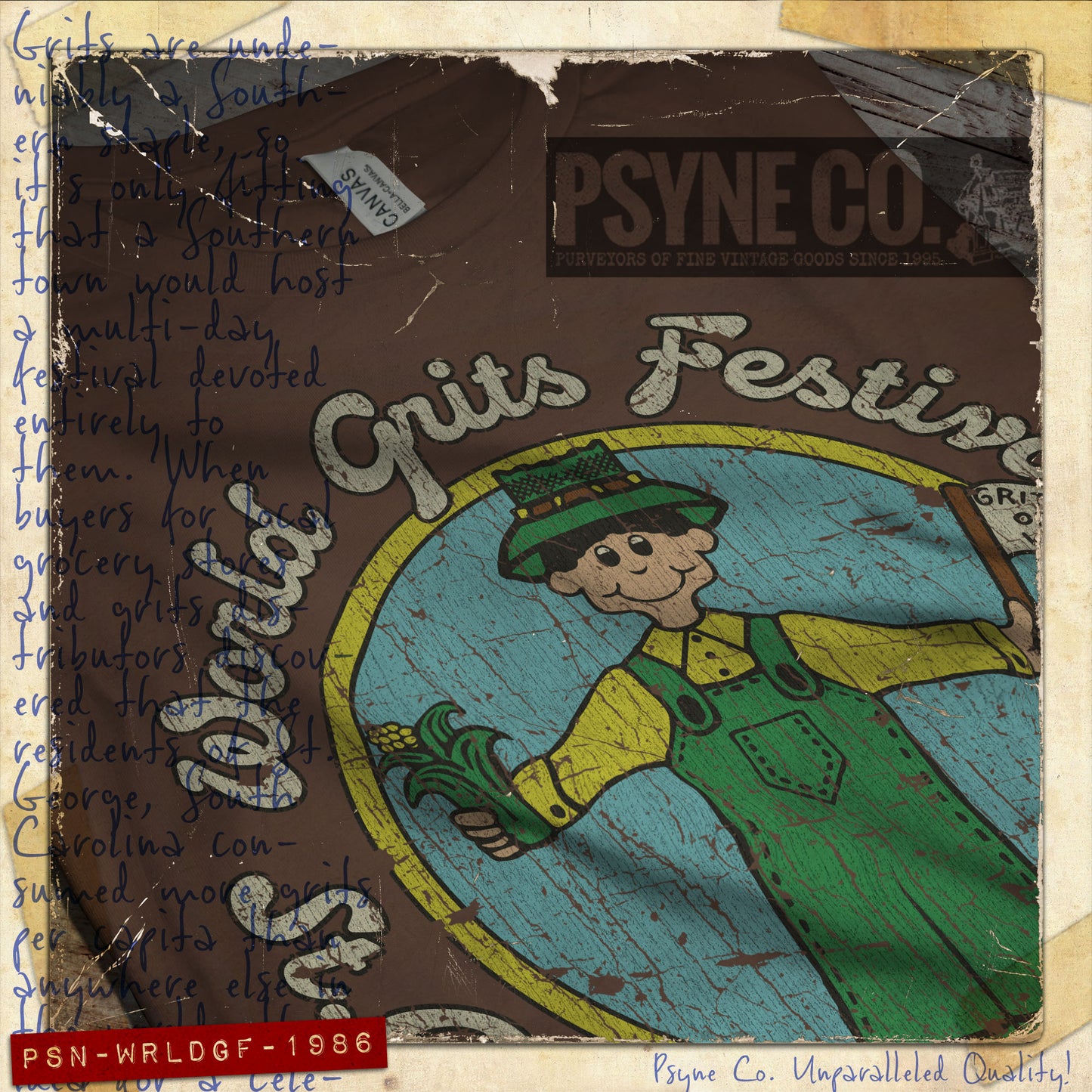 World Grits Festival 1986 Vintage Men's T-Shirt