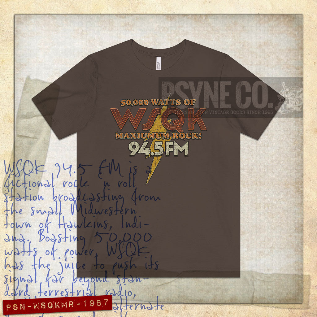 WSQK Maximum Rock 1987 Vintage Men's T-Shirt