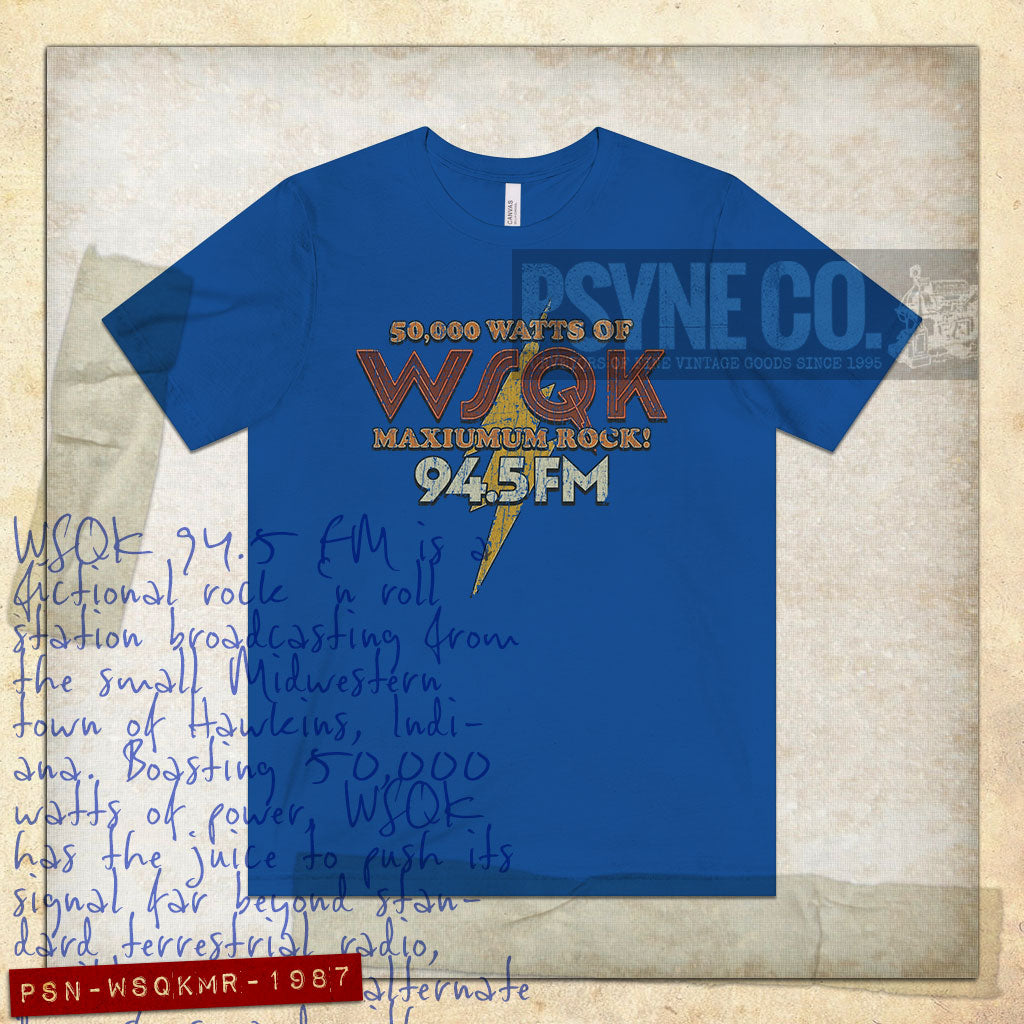 WSQK Maximum Rock 1987 Vintage Men's T-Shirt