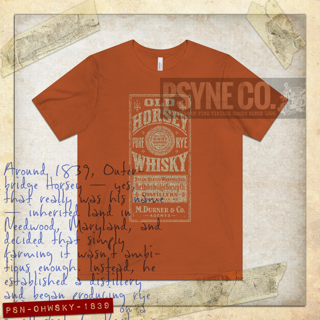 Old Horsey Rye Whisky 1839 Vintage Men's T-Shirt