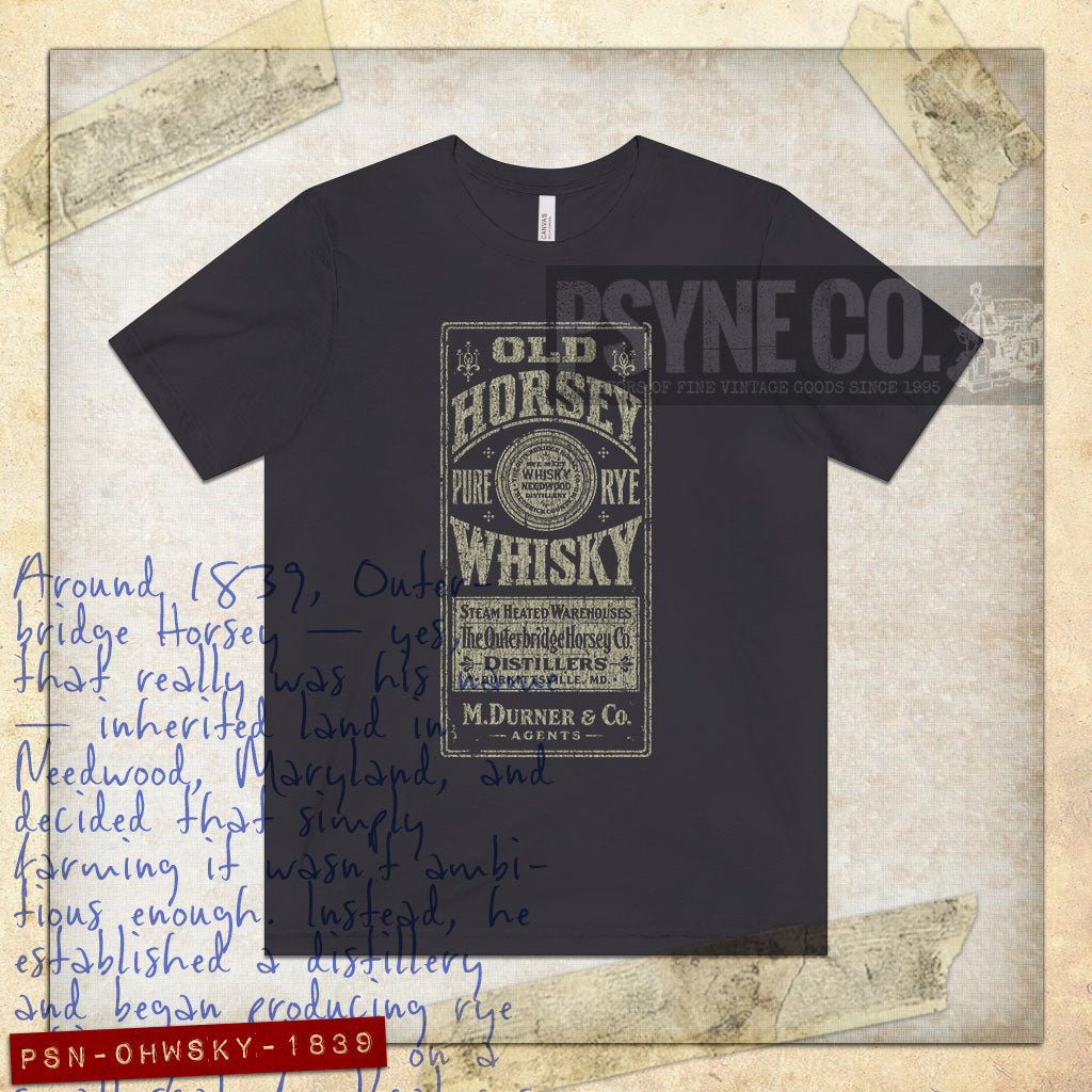 Old Horsey Rye Whisky 1839 Vintage Men's T-Shirt